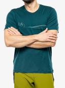 Icebreaker Tech Lite II Cadence Paths Short Sleeve T-Shirt Green M Man