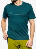Icebreaker Tech Lite II Cadence Paths Short Sleeve T-Shirt Green M Man