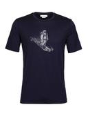 Icebreaker Tech Lite II Skiing Yeti Short Sleeve T-Shirt Blue XS Man 0A56IM401XS