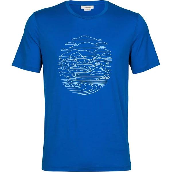 Icebreaker Tech Lite II SS Tee - Pump Track (Men's) Lazurite / L