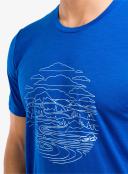 Icebreaker Tech Lite II SS Tee - Pump Track (Men's) Lazurite / XL