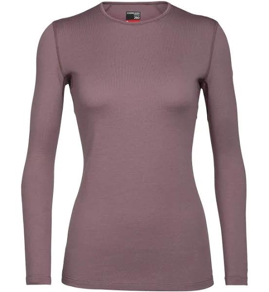 Icebreaker Women's 260 Tech LS Crewe-Suede-Small