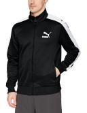 Iconic T7 Men's Track Jacket in Black, Size Medium, Cotton by Puma