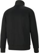 Iconic T7 Men's Track Jacket in Black, Size Medium, Cotton by Puma