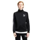 Iconic T7 Men's Track Jacket in Black, Size Medium, Cotton by Puma
