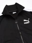 Iconic T7 Men's Track Jacket in Black, Size Medium, Cotton by Puma