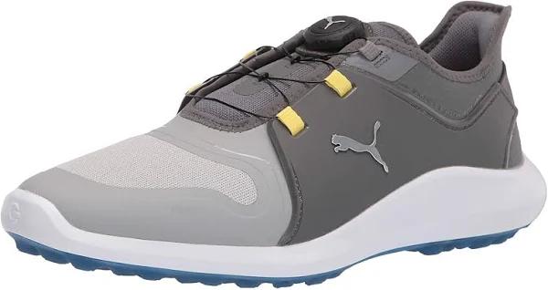 Ignite Fasten8 Wide Men's Golf Shoes in High Rise/Silver/Quiet Shade, Size 10.5 by Puma