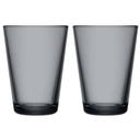 Iittala Kartio Tumbler 13.5 oz Dark Grey (Set of 2)