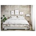 IKEA - ASKVOLL Bed Frame, white/Luröy Queen