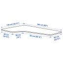 IKEA - BEKANT Right-Hand Corner Table Top, White 160X110 cm