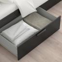 IKEA - BRIMNES Bed Frame W Storage and Headboard, Black Double