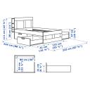 IKEA - BRIMNES Bed Frame W Storage and Headboard, Black Double