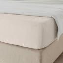 IKEA - DVALA Fitted Sheet, Beige Double