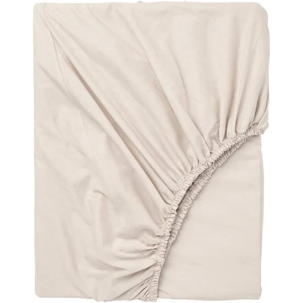 IKEA - DVALA Fitted Sheet, Beige Double
