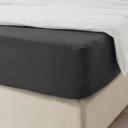 IKEA - DVALA Fitted Sheet, Black Single