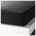 IKEA - DVALA Fitted Sheet, Black Single