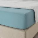 IKEA - DVALA Fitted Sheet, Light Blue Double