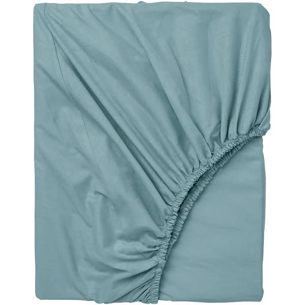 IKEA - DVALA Fitted Sheet, Light Blue Double