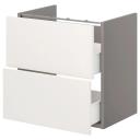 IKEA - ENHET Base CB F Washbasin W 2 Drawers, Grey/White 60x42x60 cm