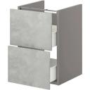 IKEA - ENHET Base CB F Washbasin W 2 Drawers, grey/white 80x42x60 cm