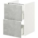 IKEA - ENHET Base CB F Washbasin W 2 Drawers, grey/white 80x42x60 cm