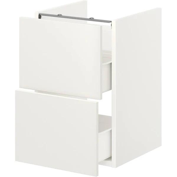 IKEA - ENHET Base CB F Washbasin W 2 Drawers, White 40x42x60 cm