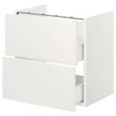 IKEA - ENHET Base CB F Washbasin W 2 Drawers, White 60x42x60 cm