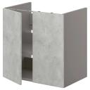 IKEA - ENHET BS CB F WB W shlf/doors, grey/concrete Effect 60x42x60 cm