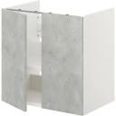 IKEA - ENHET BS CB F WB W shlf/doors, grey/concrete Effect 80x42x60 cm