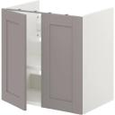 IKEA - ENHET BS CB F WB W shlf/doors, grey/concrete Effect 80x42x60 cm