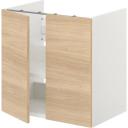 IKEA - ENHET BS CB F WB W shlf/doors, grey/concrete Effect 80x42x60 cm