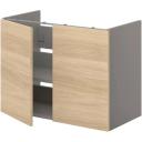 IKEA - ENHET BS CB F WB W shlf/doors, White/Oak Effect 80x42x60 cm