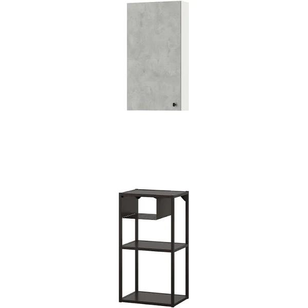 IKEA - ENHET Wall Storage Combination, anthracite/concrete Effect 40x30x150 cm