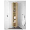 IKEA - GODMORGON High Cabinet, White Stained Oak Effect 40x32x192 cm