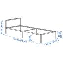 IKEA - GRIMSBU Bed Frame, grey/Luröy Single