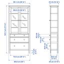 IKEA - HEMNES Glass-door Cabinet With 3 Drawers, Light Brown 90x198 cm