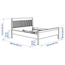IKEA - IDANÄS Bed Frame, Dark Brown Stained Queen