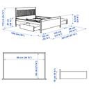 IKEA - IDANÄS Bed Frame With Storage, white/Lönset Full/Double