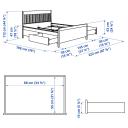 IKEA - IDANÄS Bed Frame With Storage, white/Luröy Full/Double