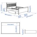 IKEA - IDANÄS Bed Frame With Storage, white/Luröy Queen