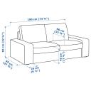 IKEA - KIVIK 2-seat Sofa, Tibbleby Beige/Grey Width: 190 cm