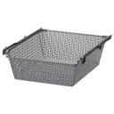 IKEA - KOMPLEMENT Metal Basket with Pull-out Rail, Dark Grey 50x58 cm