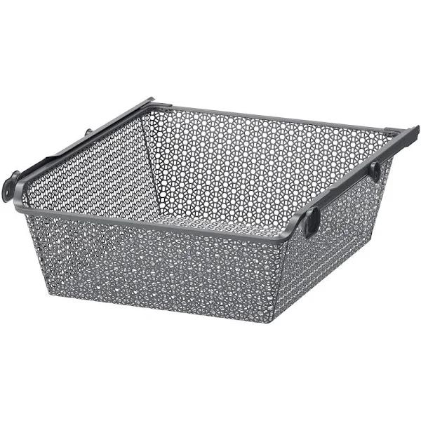 IKEA - KOMPLEMENT Metal Basket with Pull-out Rail, Dark Grey 50x58 cm