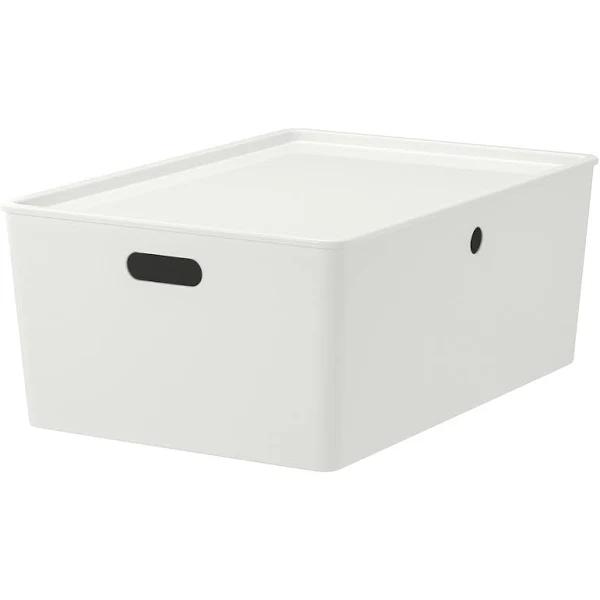 IKEA - KUGGIS Box With Lid, White 37x54x21 cm