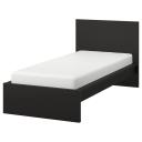 IKEA - Malm Bed Frame, High, black-Brown Single