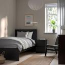 IKEA - Malm Bed Frame, High, black-Brown Single