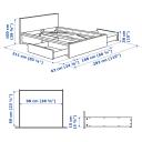 IKEA - Malm Bed Frame, High, W 4 Storage Boxes, black-Brown Queen