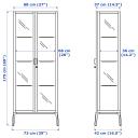 IKEA - MILSBO Glass-door Cabinet, Anthracite 73x175 cm