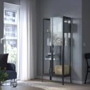 IKEA - MILSBO Glass-door Cabinet, Anthracite 73x175 cm