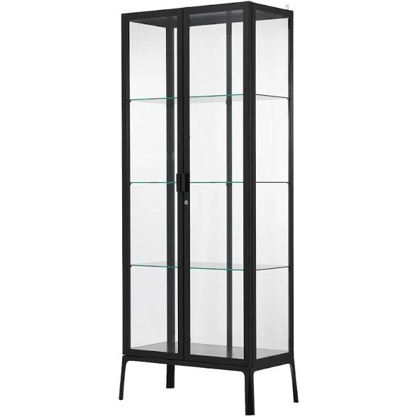 IKEA - MILSBO Glass-door Cabinet, Anthracite 73x175 cm